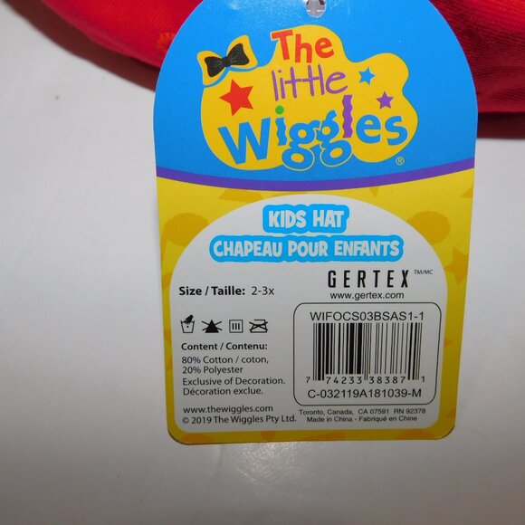 The Wiggles Unisex Toddler 2x - 3x Hat Cap Red White Blue New with Tag - Picture 3 of 8